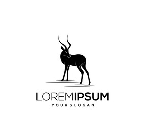 deer animal logo design silhouette