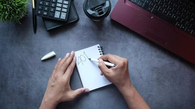 Notepad with word 401k on white background, close up ,