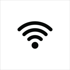 WIFI icon vector, Wireless internet Sign isolated on white background, Flat style for graphic and web design. color editable eps 10