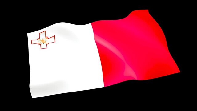マルタ国旗　アルファ付き