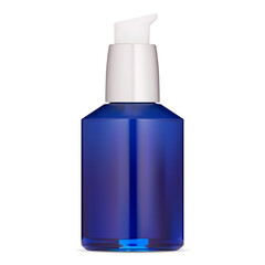 Sanitizer pump bottle mockup. Airless dispense disinfectant. Antimicrobal detergent packaging, liquid soap jar