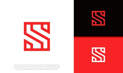 Abstract Initial logo vector. Initials S logo design. Innovative high tech logo template