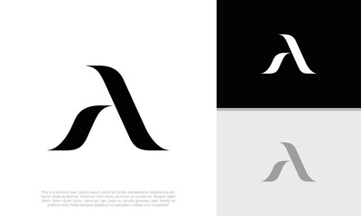 Abstract Initial logo vector. Initials A logo design. Innovative high tech logo template