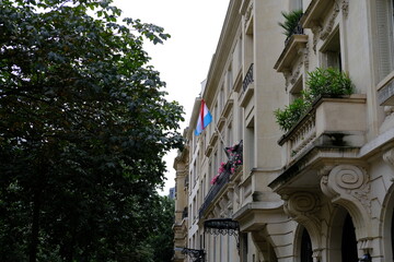 Fototapeta na wymiar The embassy of Luxembourg in Paris.