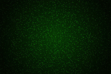 Digital technology background. Digital data square green pattern pixel background