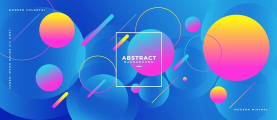 Abstract Geometric Shapes Composition Banner_8
