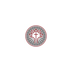 church religious vector modern logo
