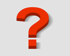 Large question mark. Searching for answer. Vector illustration.