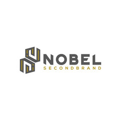 Letter N logo Initial design concept