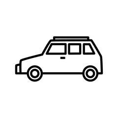 SUV simple icon design, vehicle outline icon
