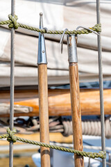 Details of an old sailing ship