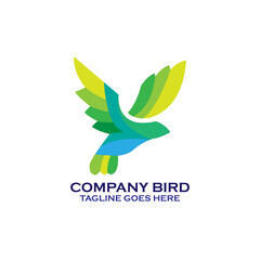 bird animal logo vector