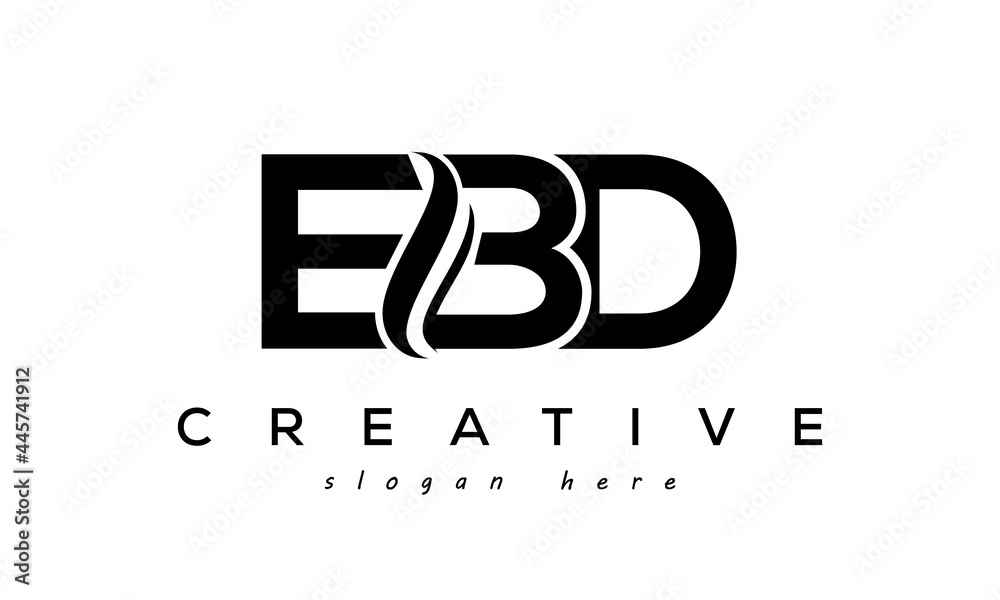 Wall mural Letter EBD creative logo design vector	