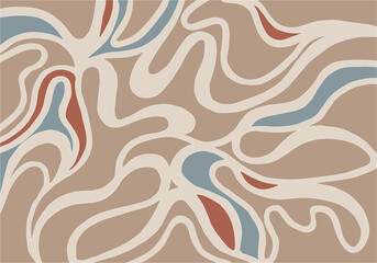 abstract design in pastel shades with flowing lines