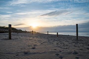 Obraz premium Atardecer en la playa 