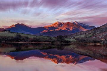 sunset in the mountains