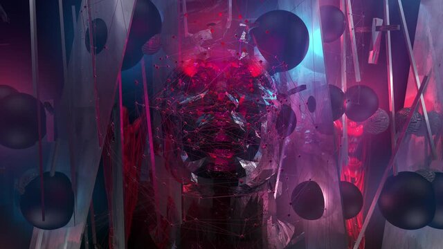 VJ Pulsating Face Seamless Footage