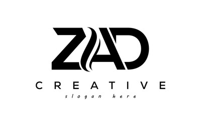 Letter ZAD creative logo design vector	 - obrazy, fototapety, plakaty