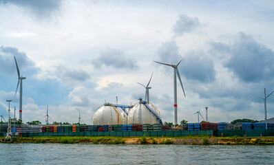 Gas and electricity plant on the Albert channel, Belgium
