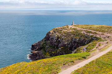 Fototapeta na wymiar Cap Fréhel, photographed from the top of the lighthouse