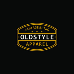 Fototapeta premium Vintage Old Style Apparel Clothing badge Logo Design