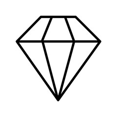 Diamond Linear Vector Icon Design