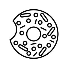 Donut Linear Vector Icon Design
