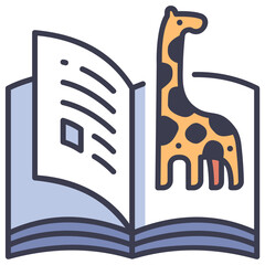 wild animal book icon