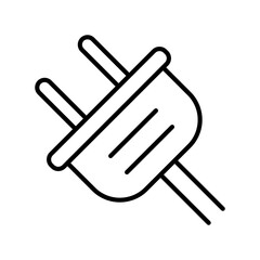 Plug Linear Vector Icon Design