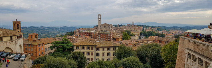 Obraz premium Panoramic View of Perugia City in Italy