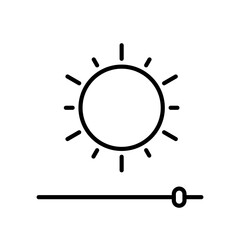 Brightness Linear Vector Icon Design