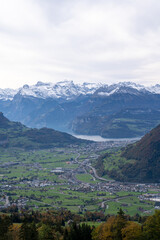 Obraz premium Blick vom Sattel in Richtung Schwyz