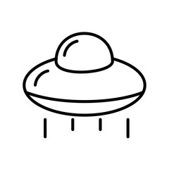 SpaceShip Vector Line Icon Design
