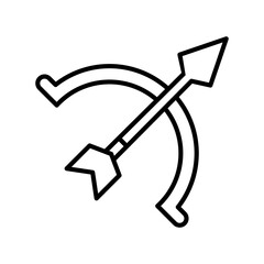 Arrowbow Vector Line Icon Design
