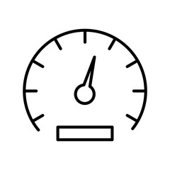 Speedometer Vector Line Icon Design