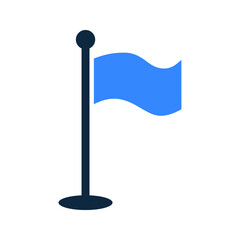 National, flag icon. Simple editable vector illustration.