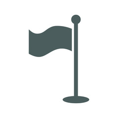 National, flag icon. Gray vector graphics.