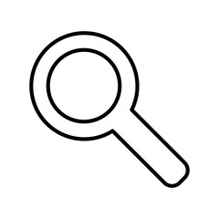 Magnifier Linear Vector Icon Design