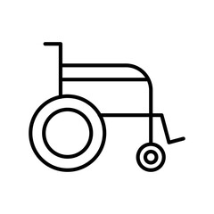 Wheel Chair Linear Vector Icon Design