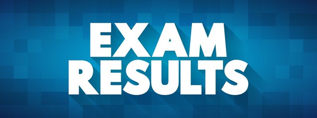 Exam Results text quote, concept background