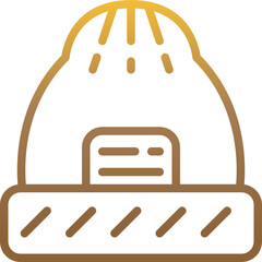 winter hat gradient icon