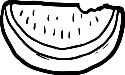 hand draw water melon