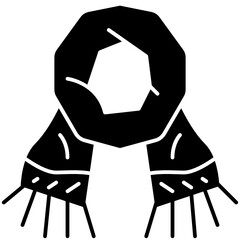 scarf solid icon