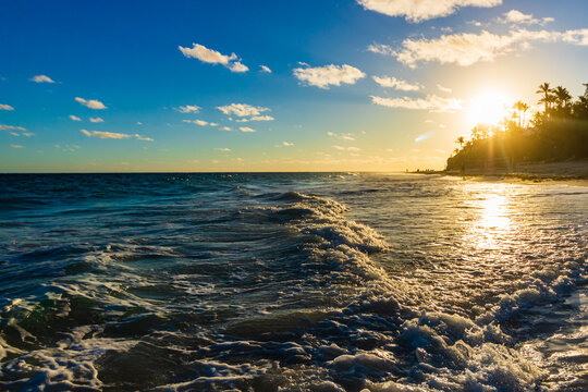 Sunset At Horse Shoe Bay In South Hampton, Bermuda