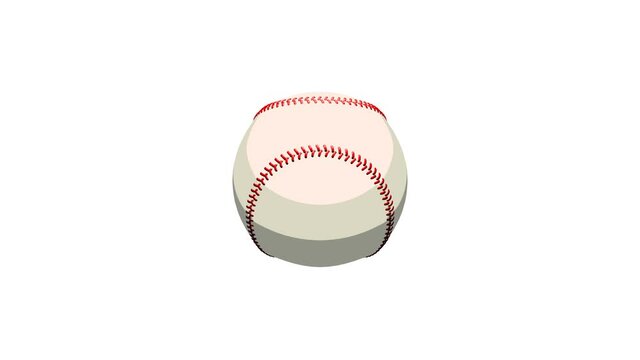 Toon style baseball ball animation.
Isolated on white background.