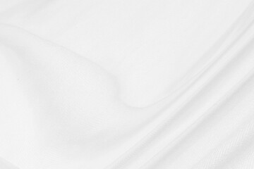 Clean woven soft fabric white abstract smooth curve shape decorative fashion textile background