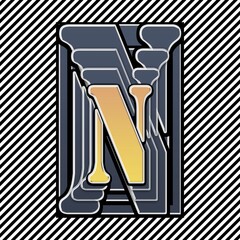 Monogram N stencilled