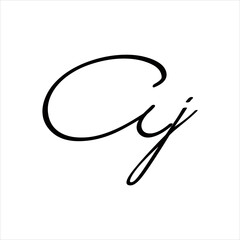 creative simple logo design  initial aj