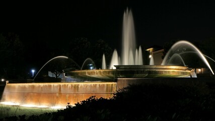 fountain in the night