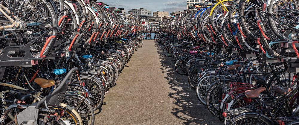 Poster bikes of amsterdam